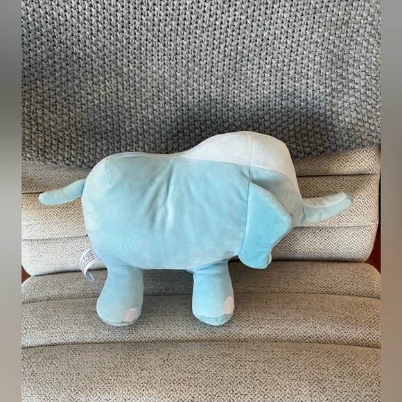 Fao Schwarz Baby Elephant Plush Blue Pink Stuffed Animal Floppy Ears 2018 15" - Picture 7 of 8